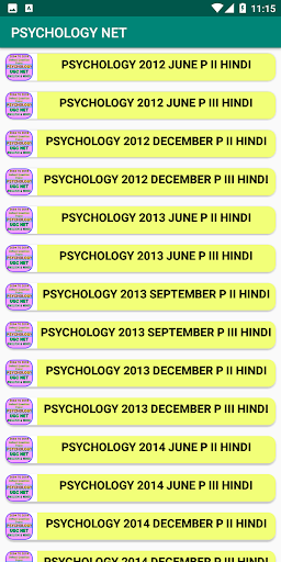 PSYCHOLOGY NET Question paper Screen 3