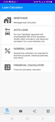 Android application Loan Calculator screenshort