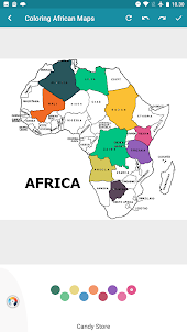 Африка: карта-раскраска