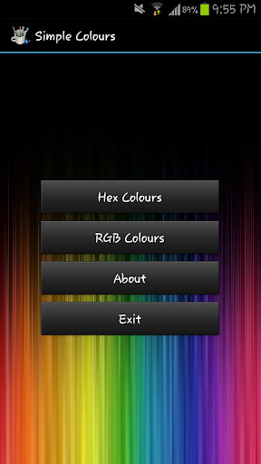 Android application Simple Colours screenshort