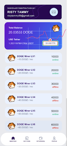 Android application DOGE Fast Miner screenshort