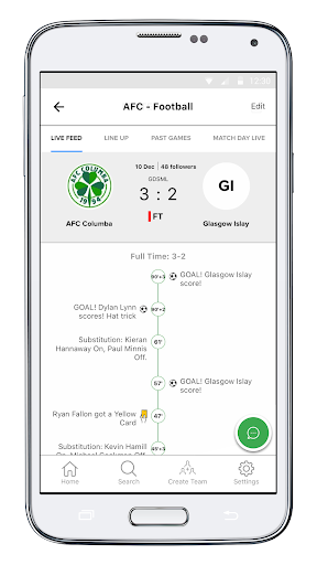 Android application Usqor - Live Scoring App screenshort