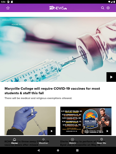 Knoxville News from WBIR screenshot