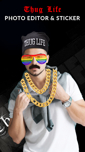 Android application Thug Life Sticker Photo Editor screenshort