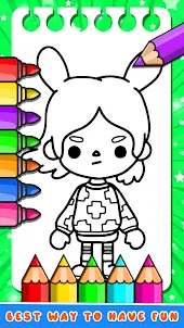 Toca Boca Coloring Book Life