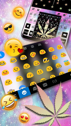Galaxy Weed Keyboard Theme Screen 3
