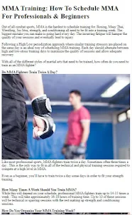 MMA Fighting Training Tips