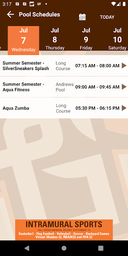 BGSU Recreation and Wellness  Screen 3