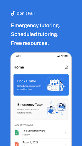Android application Don't Fail - Papers & Tutoring screenshort