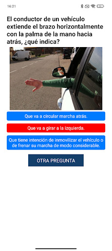Android application Examen Teórico de Conducir screenshort