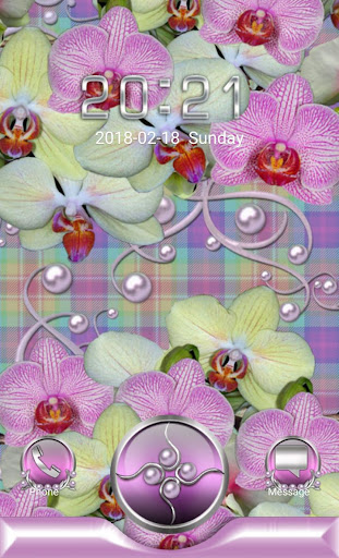 Android application Tender Orchids Go Locker theme screenshort