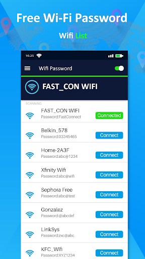 WiFi Map Password Show Connect Screen 3