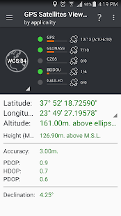 GPS Satellites Viewer Screenshot