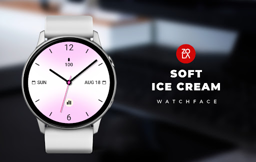 Android application Soft Ice Cream Watch Face screenshort