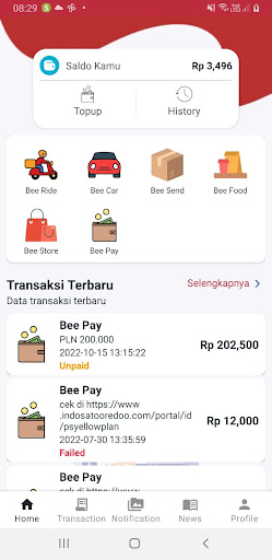 Android application BeeDelivery for Customer screenshort