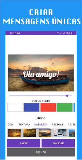 Visualização do aplicativo