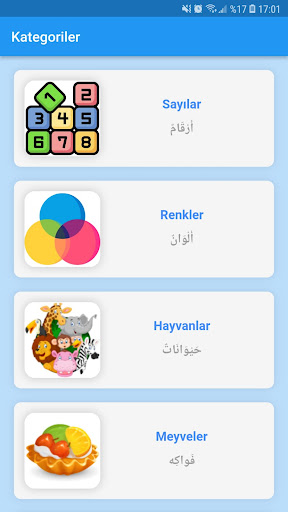 Android application Kolay Arapça screenshort