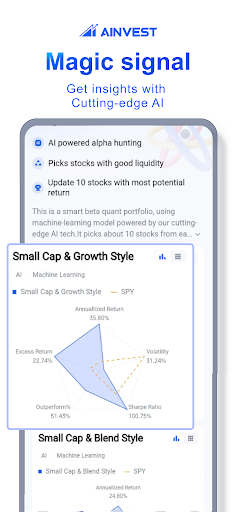 Android application AInvest: AI Invests & Trades screenshort