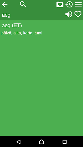 Estonian Finnish Dictionary Screen 2
