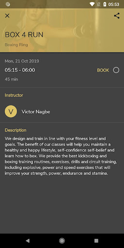 Victory Star Fitness Screen 2