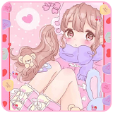 Pink Cute Girl Love icon