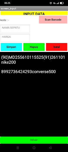 Android application star shoes screenshort