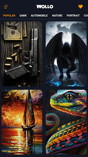 Android application Wollo - Wallpapers screenshort