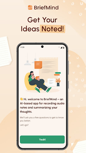 BriefMind: ai live transcribe Screenshot 1 - AppWisp.com