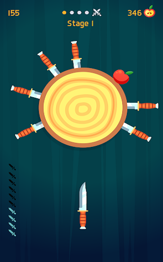 Android application Throwing Knife Hit Game screenshort