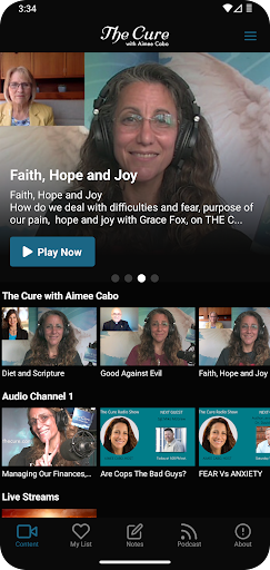 Android application The Cure with Aimee Cabo screenshort