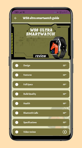 WS8 ultra smartwatch guide Screen 2