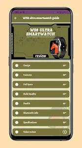 WS8 ultra smartwatch guide