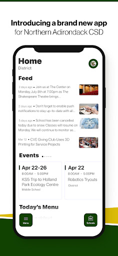 Android application Northern Adirondack CSD screenshort