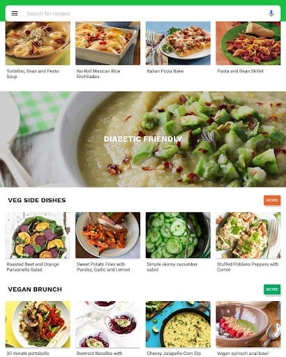 Screenshot of Vegetarian Recipes App