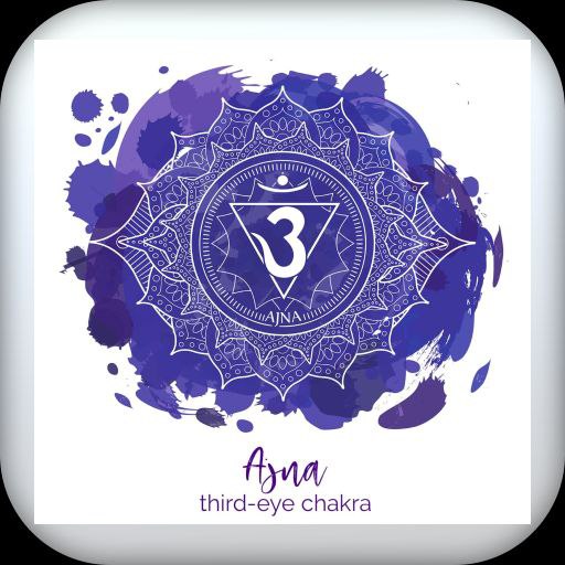 Om Third eye chakra healing logo