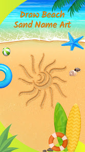 Captura de Pantalla 1 Draw Beach Sand Name Art android