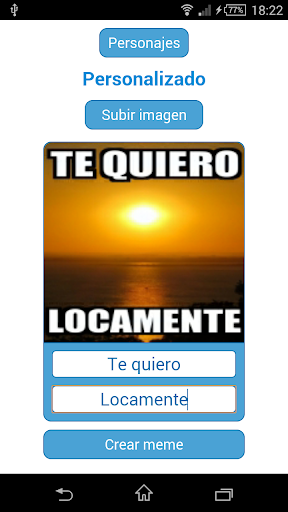 Android application MemeGenerator.es: Crear memes screenshort