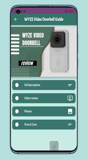 Android application Wyze video doorbell guide screenshort