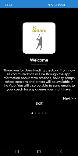 Android application IC Tennis screenshort
