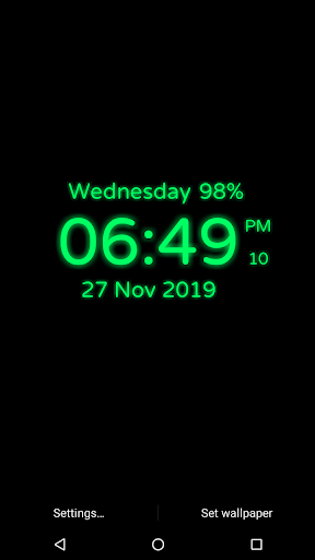 Android application Digital Clock screenshort