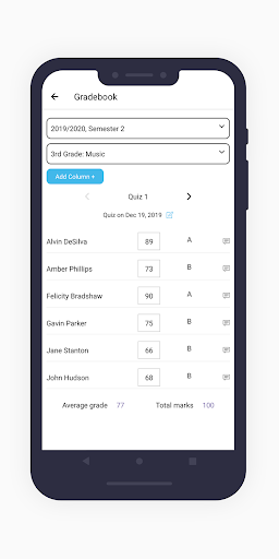 Android application Class by QuickSchools screenshort