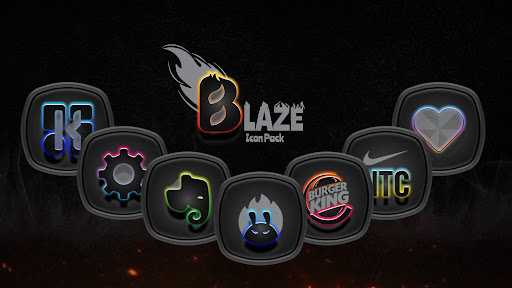Blaze Dark Icon Pack - Personalization - apps
