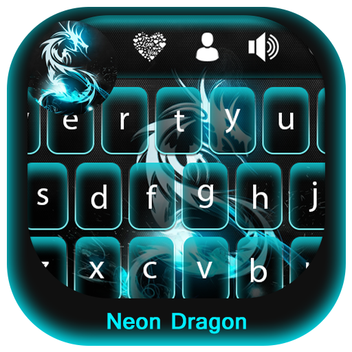 Neon Dragon Keyboard Logo