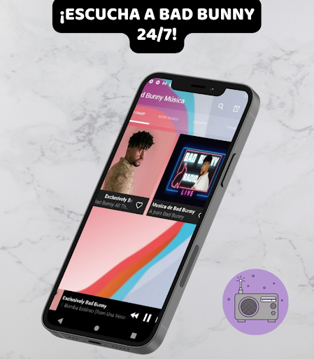 Android application Bad Bunny Radio-Toda La Músic screenshort