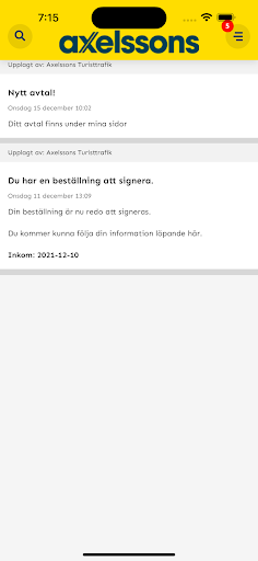 Android application Axelssons Turisttrafik screenshort