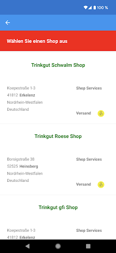 Trinkgut Online Service Screen 2