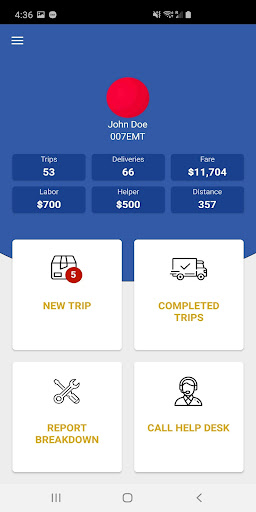EMTO DRIVER Screen 2