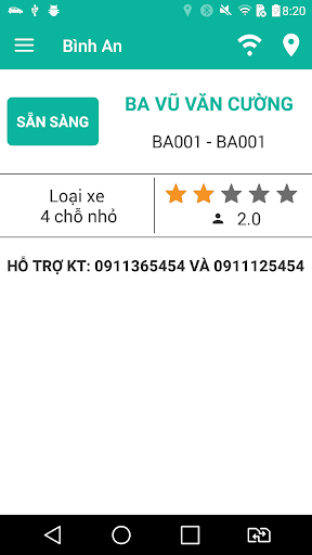Android application Lái xe Bình An screenshort