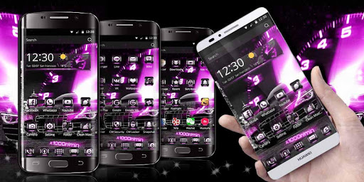 Pink Car Speedometer Theme