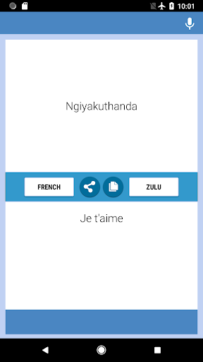 French-Zulu Translator Screen 2